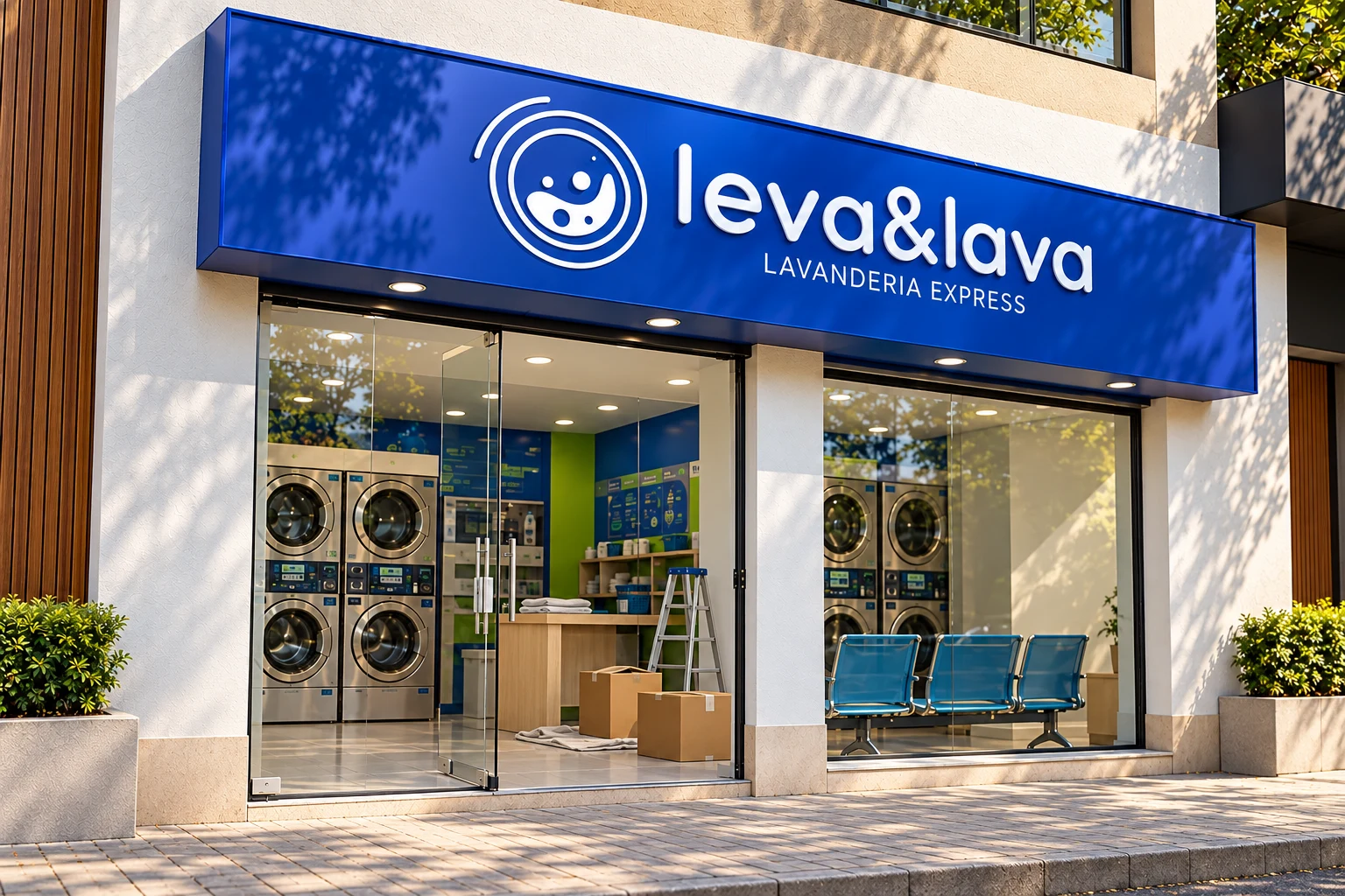 Imagem ilustrativa de uma Leva & Lava em fase organizada de montagem